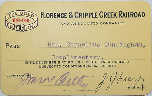 FLORENCE & CRIPPLE CREEK RAILROAD PASS