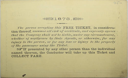 SOUTHERN CENTRAL RAILROAD PASS
