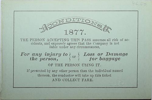 UTICA ITHACA & ELMIRA RAILROAD PASS