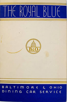 BALTIMORE & OHIO MENU