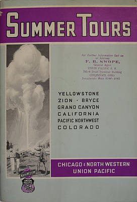 CHICAGO & NORTH WESTERN / UNION PACIFIC TRAVEL BOOK