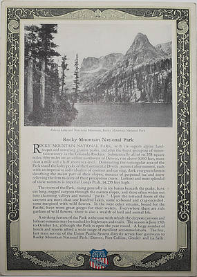 UNION PACIFIC MENU