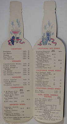 UNION PACIFIC BEVERAGE MENU