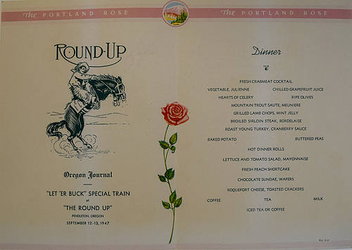 UNION PACIFIC MENU
