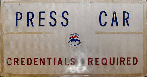 AMERICAN FREEDOM TRAIN CAR PLAQUE