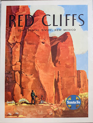 SANTA FE POSTER - Red Cliffs Continental Divide, New Mexico