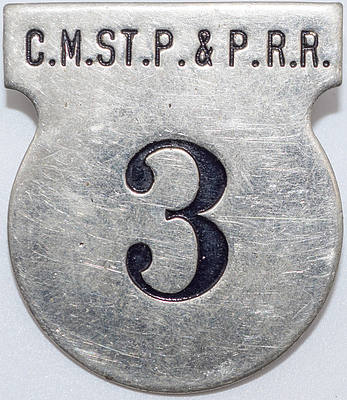 CMSTP&PRR 3 BADGE