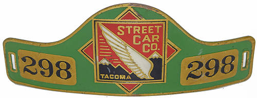 TACOMA STREET RAILWAY BADGE