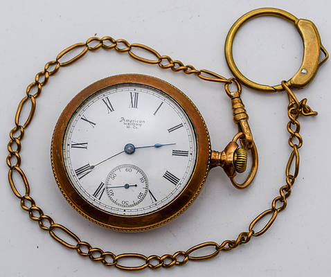 AMERICAN WALTHAM WATCH BADGE