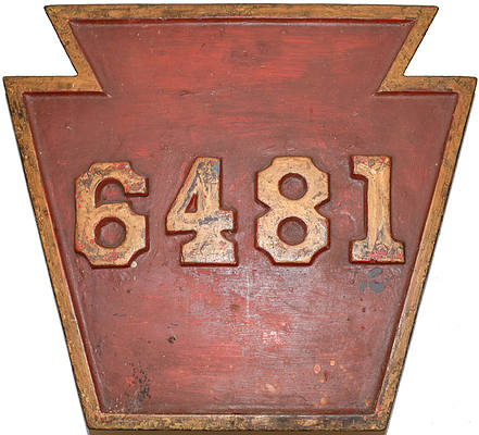 PENNSYLVANIA RR NUMBER PLATE