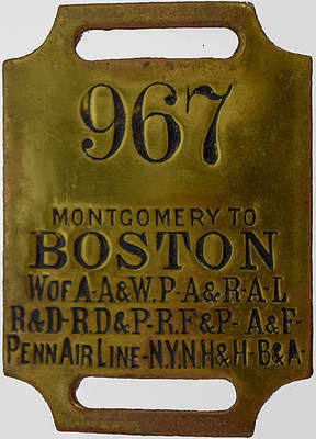 BOSTON TO MONTGOMERY TAG