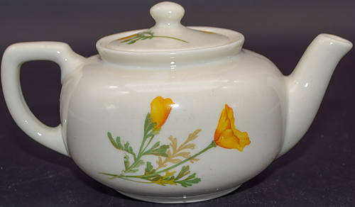 AT&SF CALIFORNIA POPPY TEAPOT