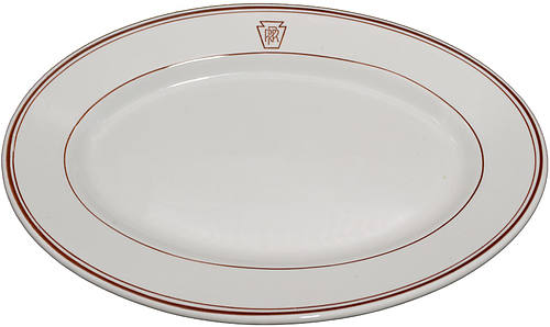 PRR BROWN KEYSTONE PLATTER