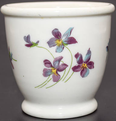 CB&Q VIOLETS & DAISIES DOUBLE EGG CUP