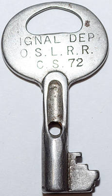 OSL RR SIGNAL DEPT CS 72 KEY