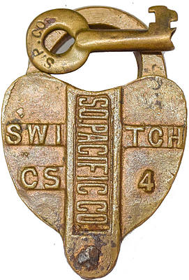 SOUTHERN PACIFIC CS 4 SWITCH LOCK