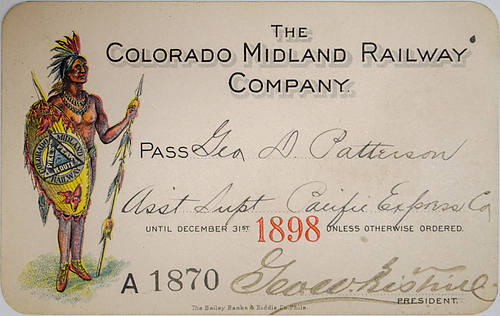 COLORADO MIDLAND RAILWAY COMPANY PASS