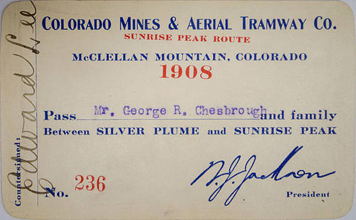 COLORADO MINES & AERIAL TRAMWAY PASS