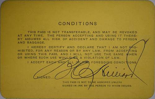 CRYSTAL RIVER RAILROAD CO. PASS