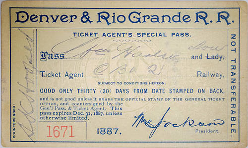 DENVER & RIO GRANDE RR PASS