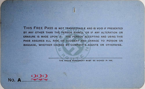 ST LOUIS ROCKY MOUNTAIN & PACIFIC RAILWAY PASS