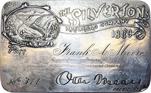 The SILVERTON RAILROAD COMPANY PASS