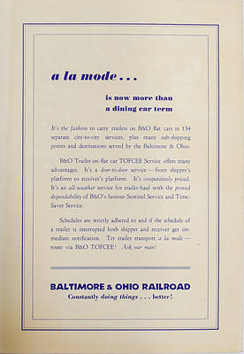 BALTIMORE & OHIO MENU