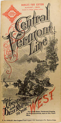 CENTRAL VERMONT LINE TIMETABLE
