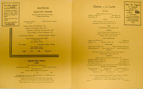 CHICAGO MILWAUKEE ST PAUL & PACIFIC MENU