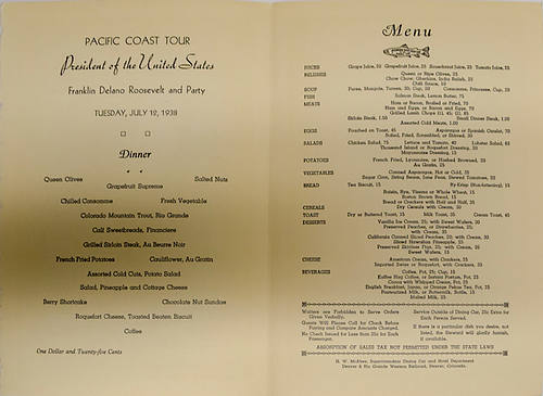 DENVER & RIO GRANDE WESTERN MENU