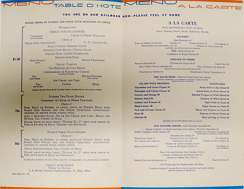 GREAT NORTHERN MENU
