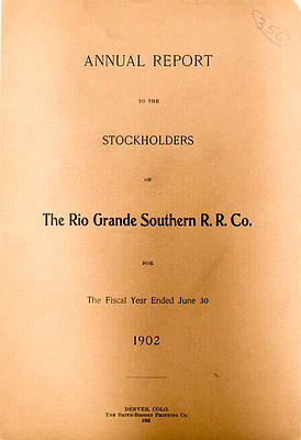 RIO GRANDE SOUTHERN RR CO ANNUAL REPORT