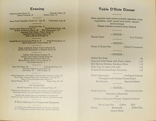 WESTERN PACIFIC MENU
