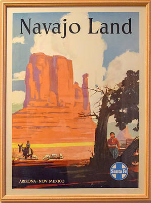 SANTA FE NAVAJO LAND POSTER