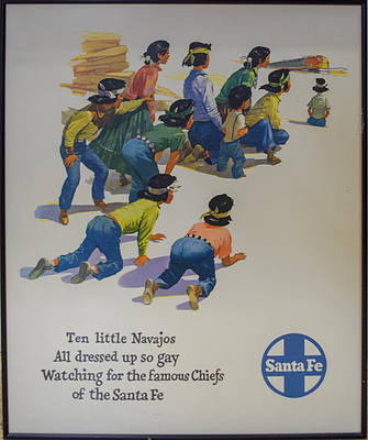 SANTA FE TEN LITTLE NAVAJOS POSTER