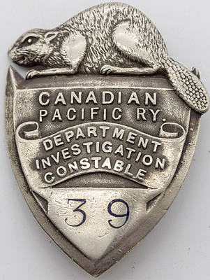 CANADIAN PACIFIC RY CONSTABLE BADGE