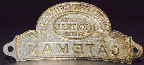 NEW YORK CENTRAL SYSTEM GATEMAN BADGE