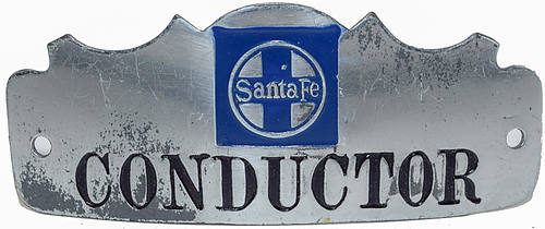 SANTA FE CONDUCTOR CAP BADGE