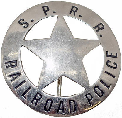 SPRR RAILROAD POLICE BADGE