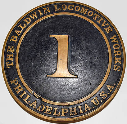 BALDWIN LOCOMOTIVE WORKS NUMBER PLATE