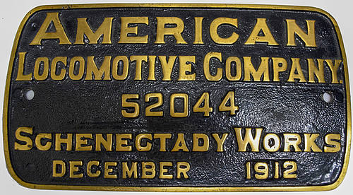DENVER & RIO GRANDE BUILDER’S PLATE