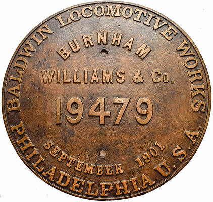 SOUTHERN PACIFIC BUILDER’S PLATE