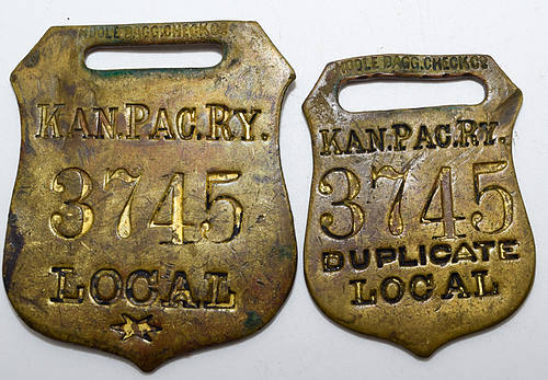 KAN. PAC. RY 3745 LOCAL BAGGAGE TAGS