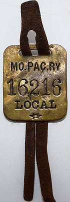 MO PAC RY 16216 LOCAL BAGGAGE TAG