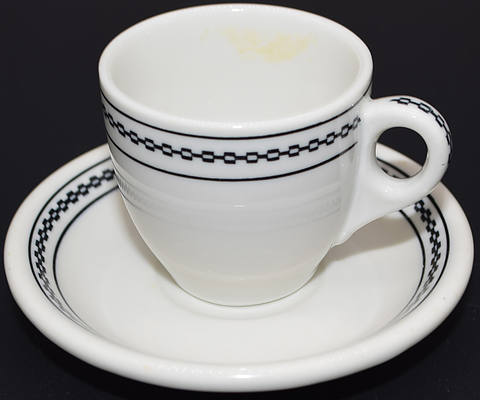 AT&SF BLACK CHAIN DEMITASSE