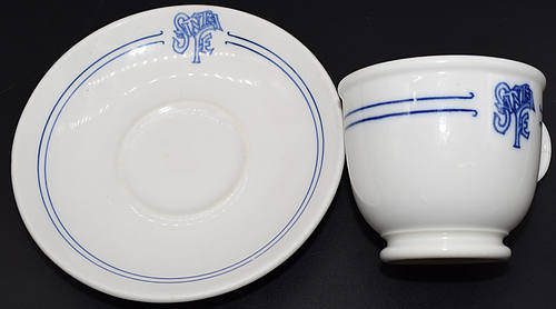 AT&SF BLEEDING BLUE CUP & SAUCER