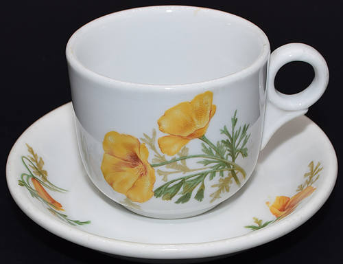 AT&SF CALIFORNIA POPPY CUP & SAUCER