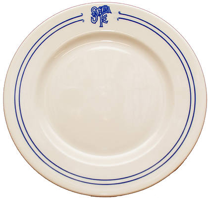 AT&SF BLEEDING BLUE DINNER PLATE