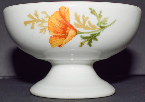 AT&SF CALIFORNIA POPPY ICE CREAM DISH