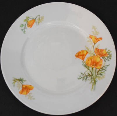 AT&SF CALIFORNIA POPPY LUNCHEON PLATE